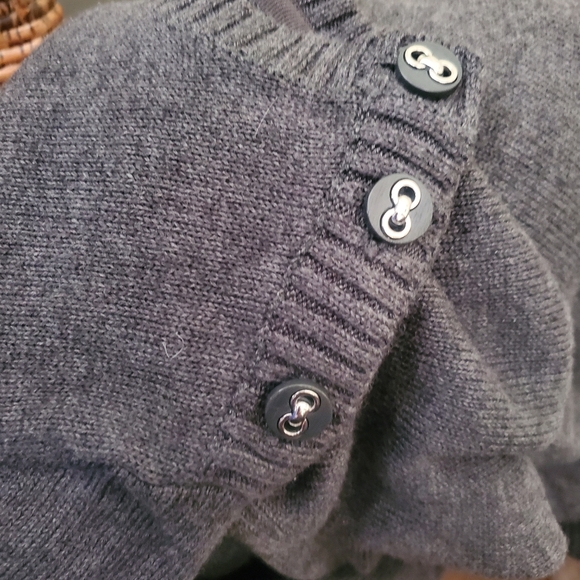 Grey knit sweater with pug dog graphic. CHARTER CLUB xxl - Picture 6 of 7